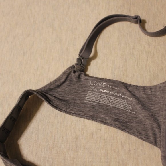 Gap Breathe Bra Heather Grey 32A - Picture 2 of 3